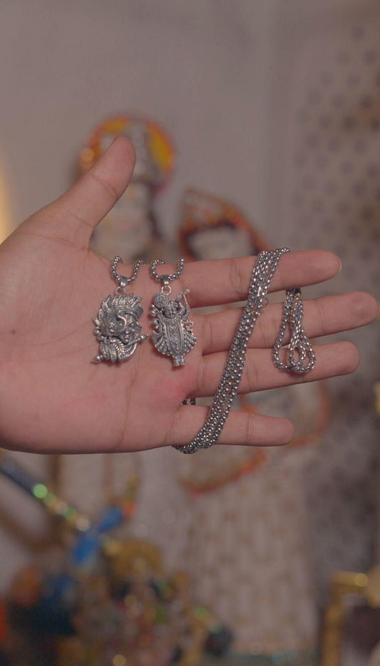 Krishna & Shreenathji Pendant with Chain Buy 1 Get 1 Free